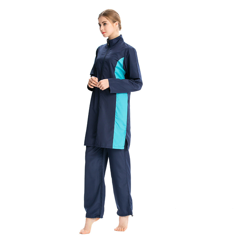Three-Piece Southeast Asian Style Conservative Muslim Swimsuit