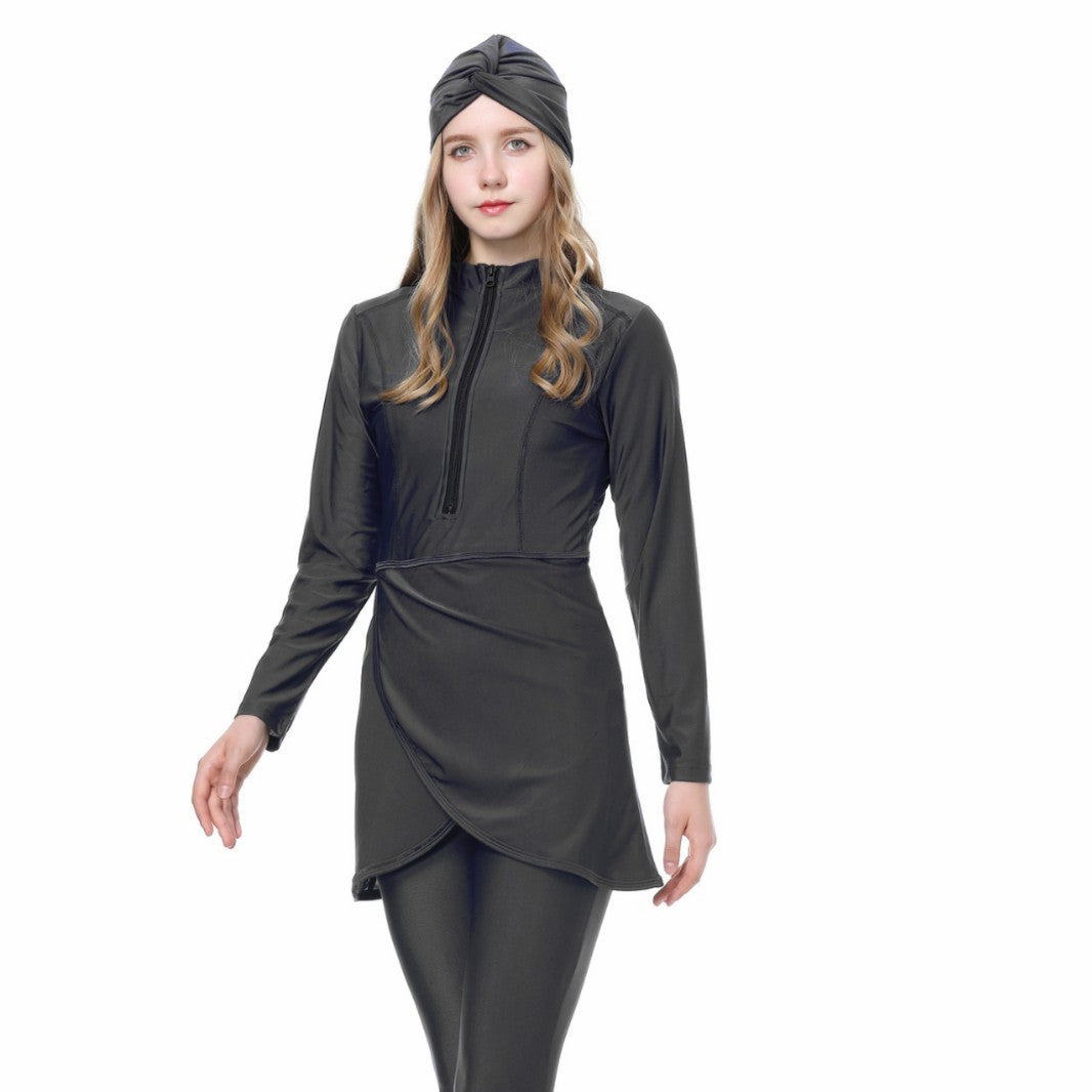 Full Coverage Three-Piece Islamic Swimsuit Set