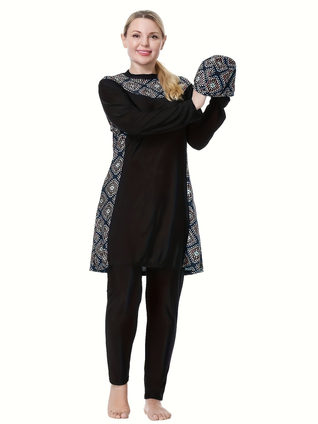 Loose Plus Size Conservative Three-Piece Swimwear