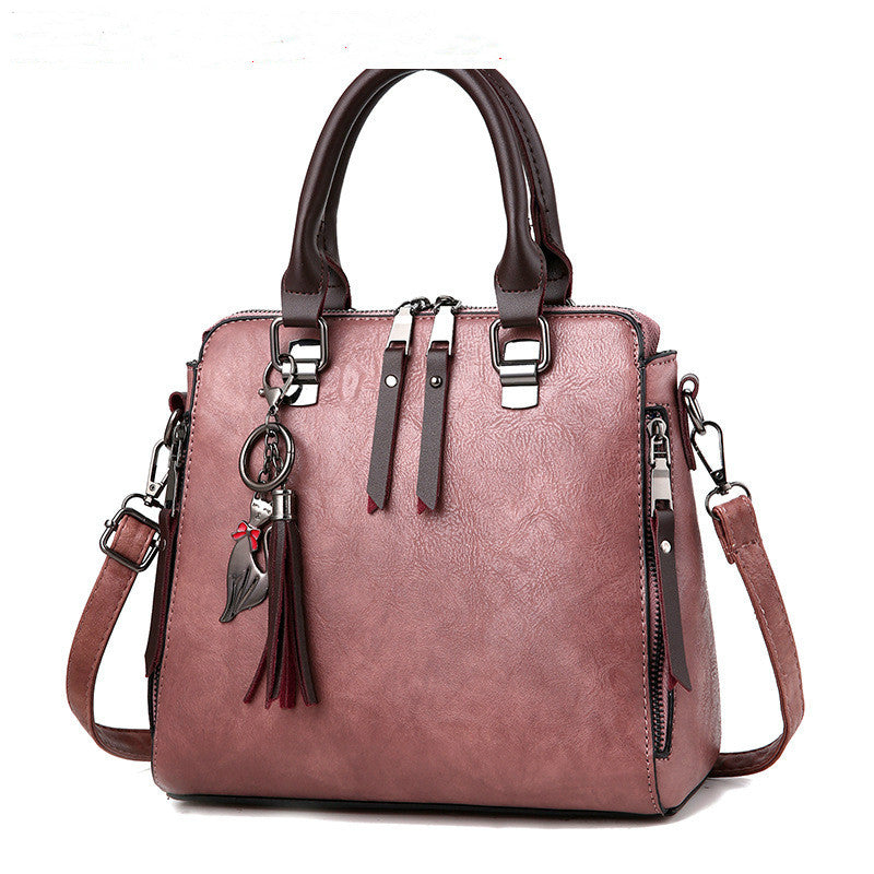 Luxury Vintage Tassel Tote | Soft PU Leather Large Capacity Shoulder Bag