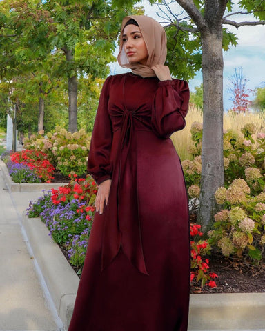 Satin Abaya Dress