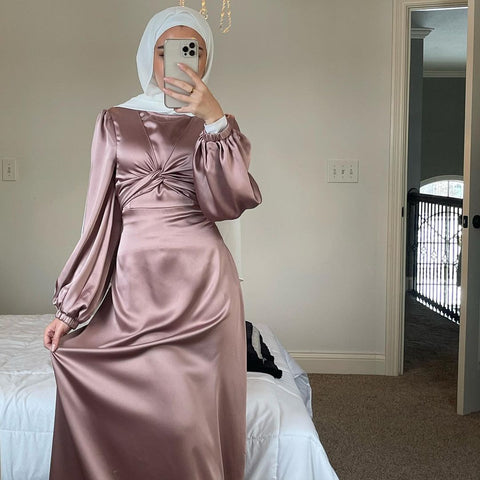Satin Abaya Dress