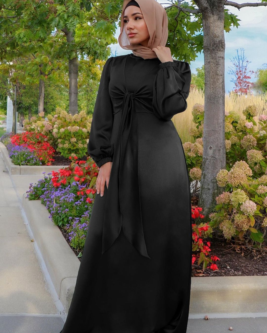 Satin Abaya Dress