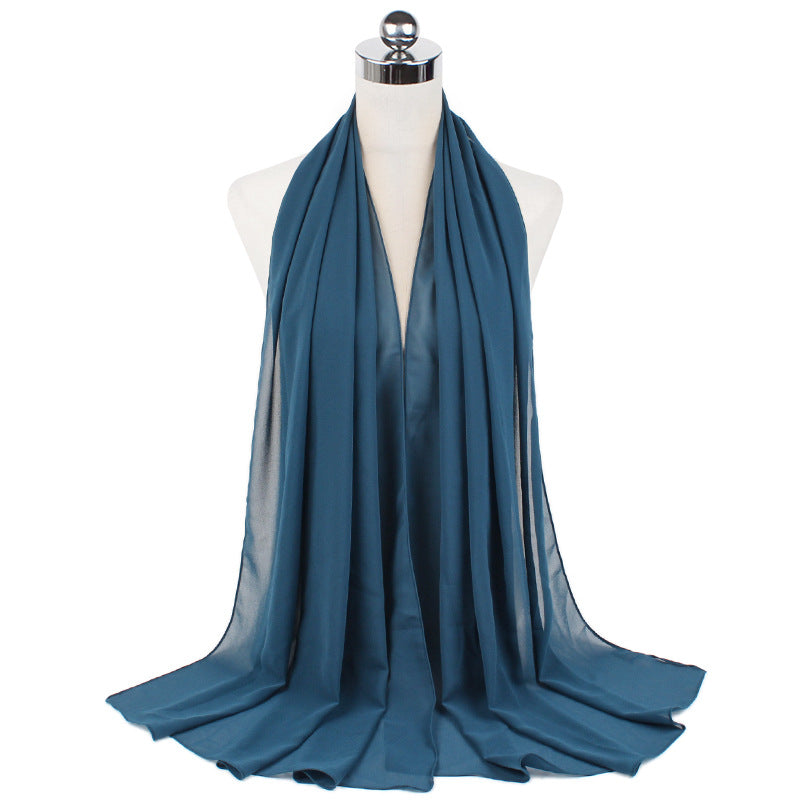 Luxury Pearl Chiffon Hijab | Premium Breathable Long Wrap Scarf