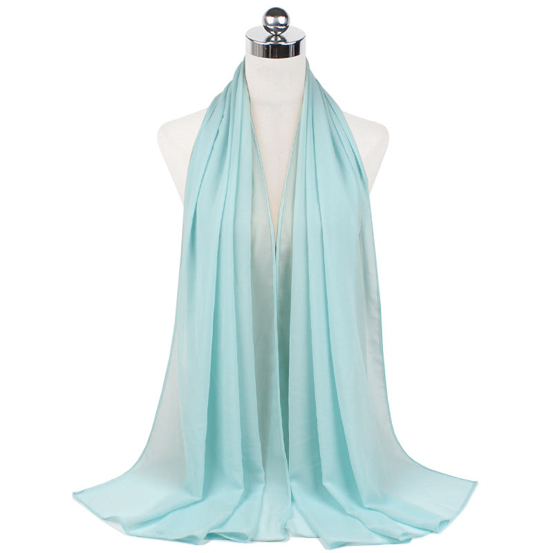 Luxury Pearl Chiffon Hijab | Premium Breathable Long Wrap Scarf