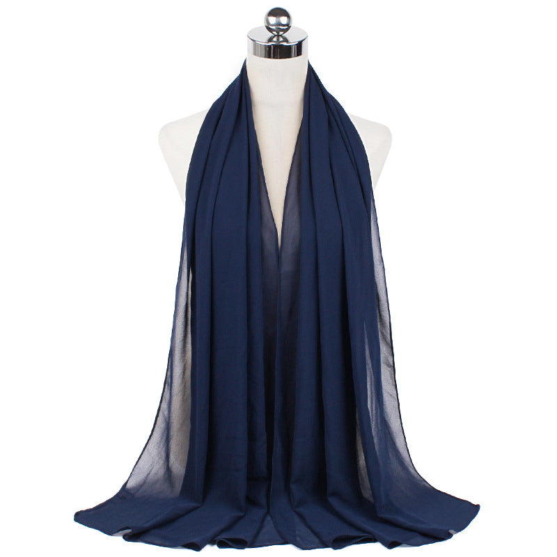 Luxury Pearl Chiffon Hijab | Premium Breathable Long Wrap Scarf