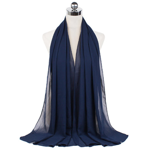 Luxury Pearl Chiffon Hijab | Premium Breathable Long Wrap Scarf