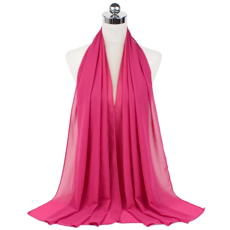 Luxury Pearl Chiffon Hijab | Premium Breathable Long Wrap Scarf