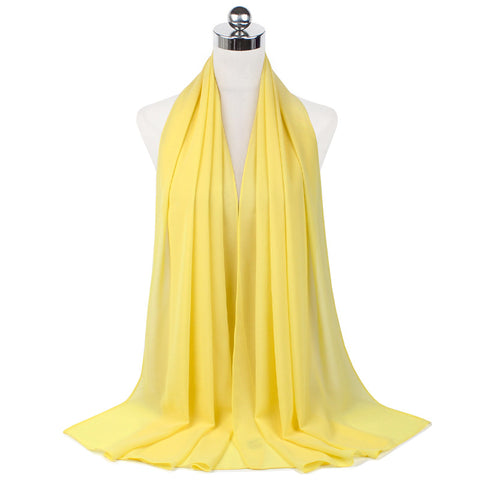Luxury Pearl Chiffon Hijab | Premium Breathable Long Wrap Scarf