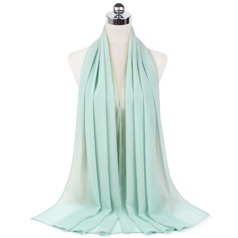Luxury Pearl Chiffon Hijab | Premium Breathable Long Wrap Scarf
