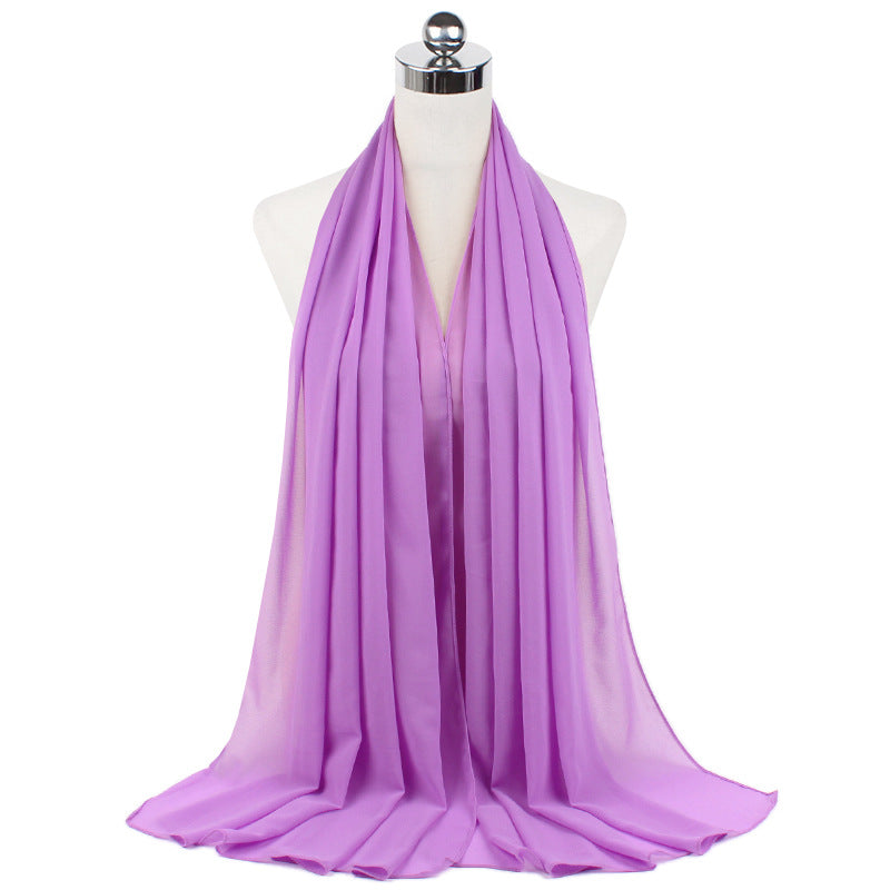 Luxury Pearl Chiffon Hijab | Premium Breathable Long Wrap Scarf