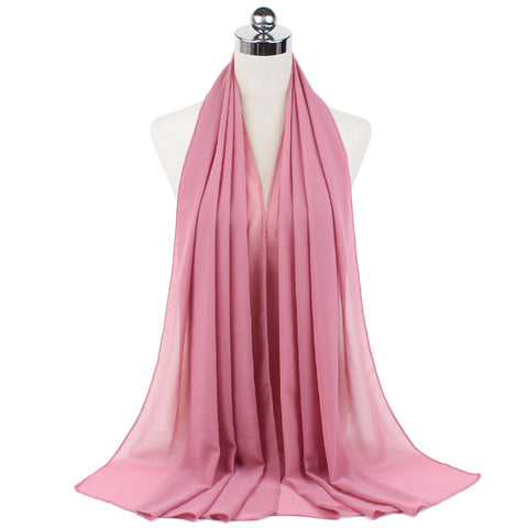 Luxury Pearl Chiffon Hijab | Premium Breathable Long Wrap Scarf