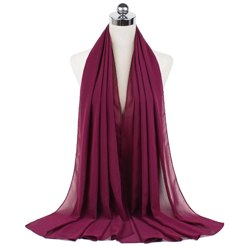 Luxury Pearl Chiffon Hijab | Premium Breathable Long Wrap Scarf
