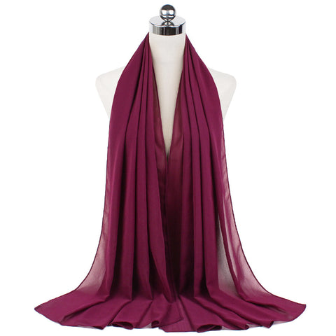 Luxury Pearl Chiffon Hijab | Premium Breathable Long Wrap Scarf