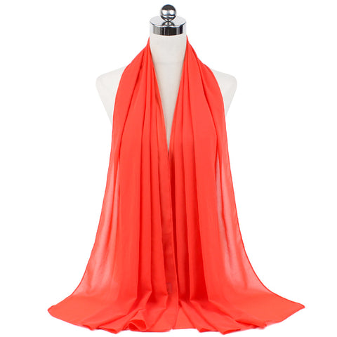 Luxury Pearl Chiffon Hijab | Premium Breathable Long Wrap Scarf