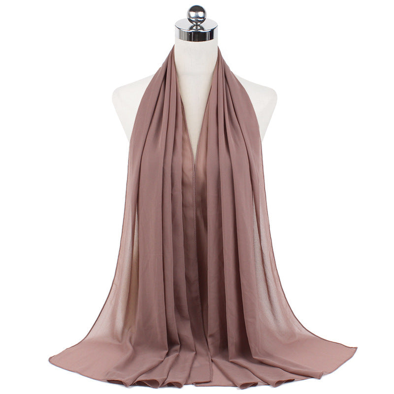 Luxury Pearl Chiffon Hijab | Premium Breathable Long Wrap Scarf
