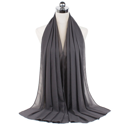 Luxury Pearl Chiffon Hijab | Premium Breathable Long Wrap Scarf
