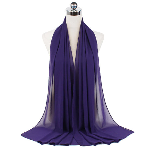 Luxury Pearl Chiffon Hijab | Premium Breathable Long Wrap Scarf