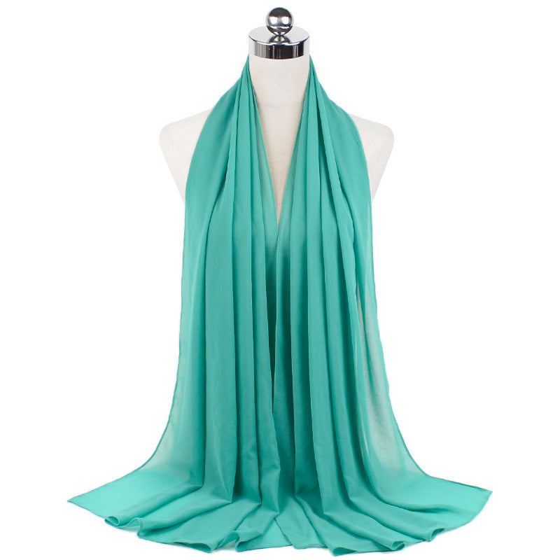 Luxury Pearl Chiffon Hijab | Premium Breathable Long Wrap Scarf