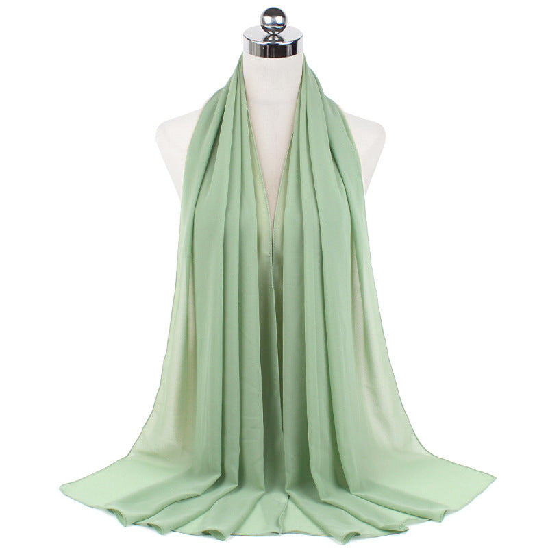 Luxury Pearl Chiffon Hijab | Premium Breathable Long Wrap Scarf