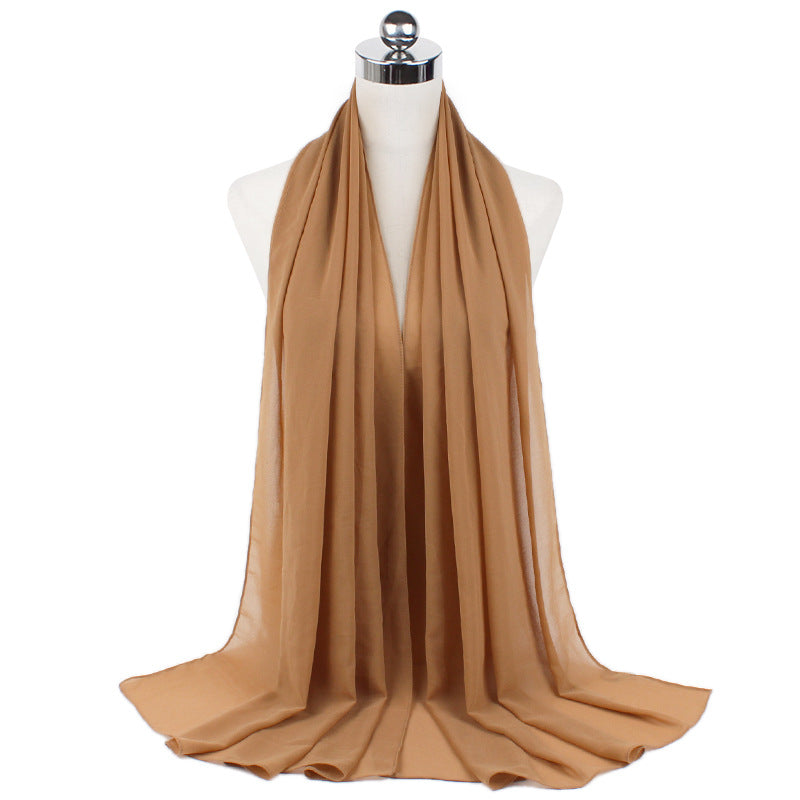 Luxury Pearl Chiffon Hijab | Premium Breathable Long Wrap Scarf