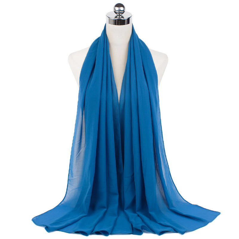 Luxury Pearl Chiffon Hijab | Premium Breathable Long Wrap Scarf