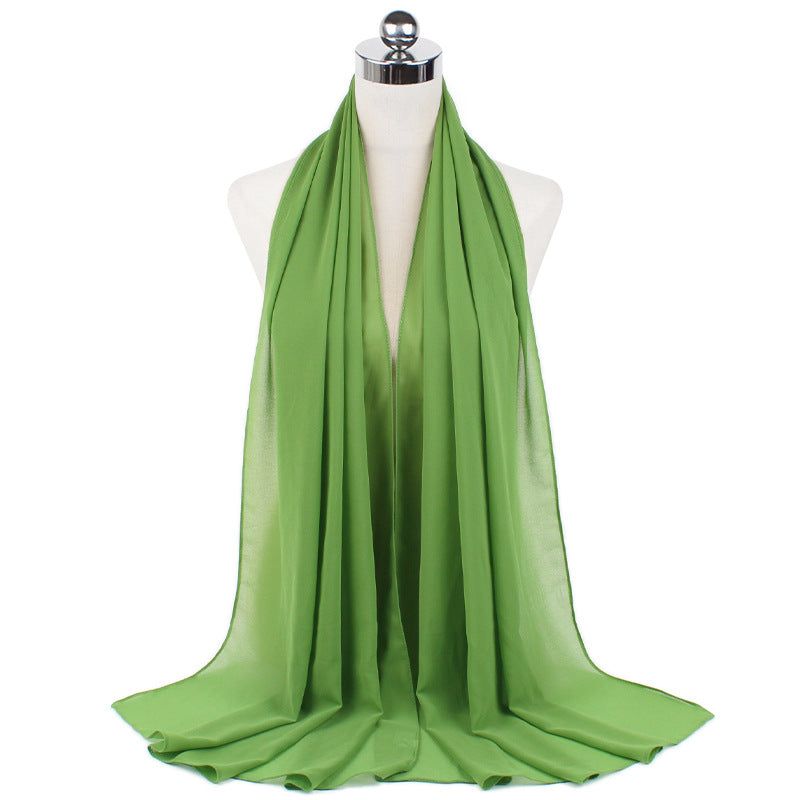 Luxury Pearl Chiffon Hijab | Premium Breathable Long Wrap Scarf