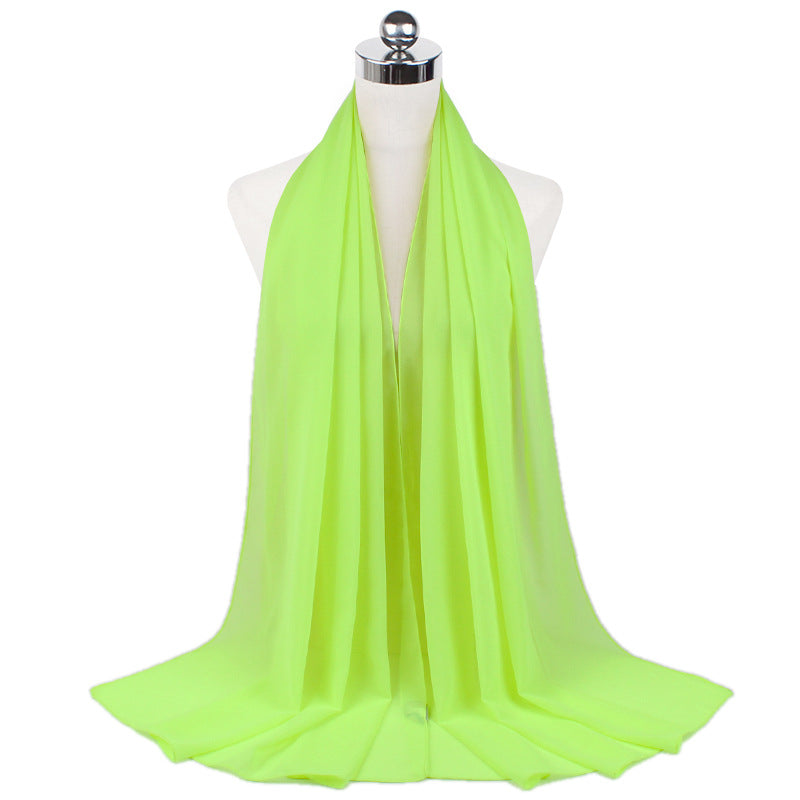 Luxury Pearl Chiffon Hijab | Premium Breathable Long Wrap Scarf