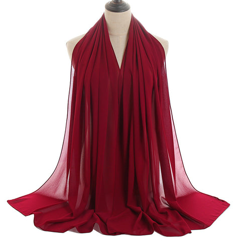 Luxury Pearl Chiffon Hijab | Premium Breathable Long Wrap Scarf