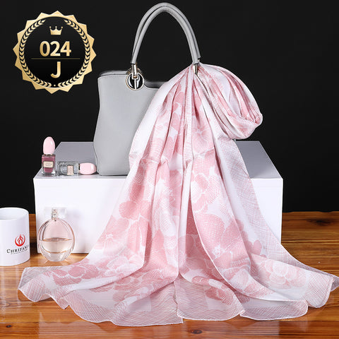 Pure Mulberry Silk Crepe Satin Scarf | Luxury First-Class Long Shawl