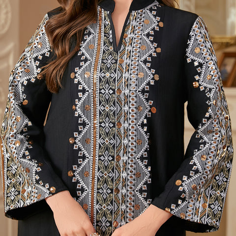 Middle East Embroidery Stitching Abaya