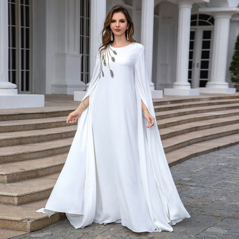 Abaya Embroidered Women's Robe Evening Gown
