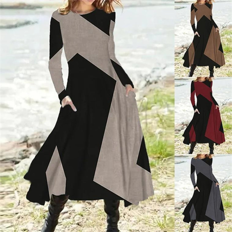 Color-Block Maxi Dress
