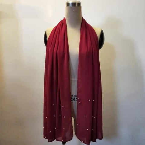 Royal Beaded Velvet-Touch Headscarf | Elegant Autumn Fashion Turban