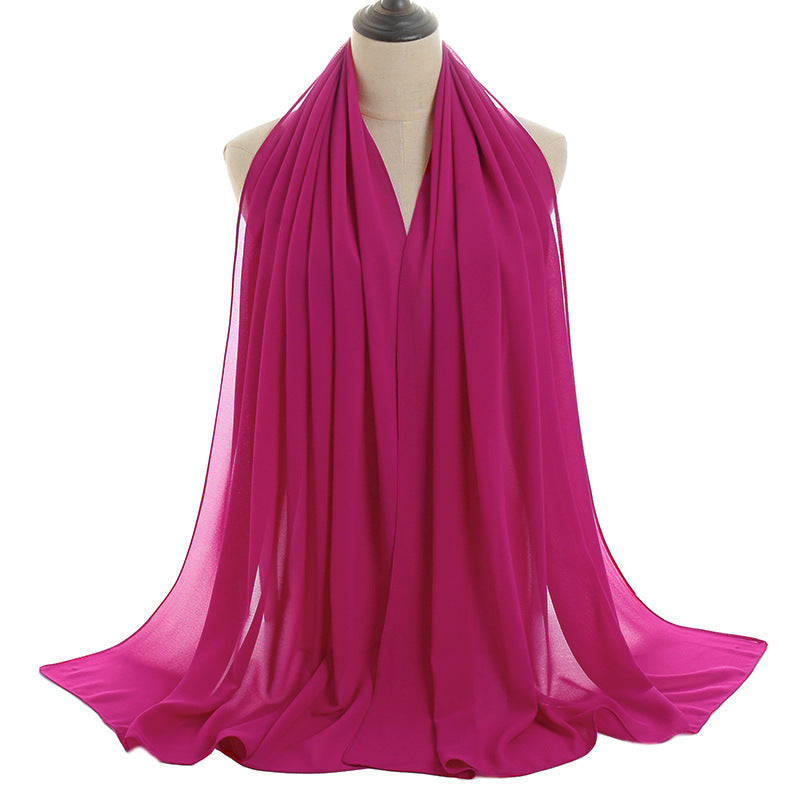 Luxury Pearl Chiffon Hijab | Premium Breathable Long Wrap Scarf