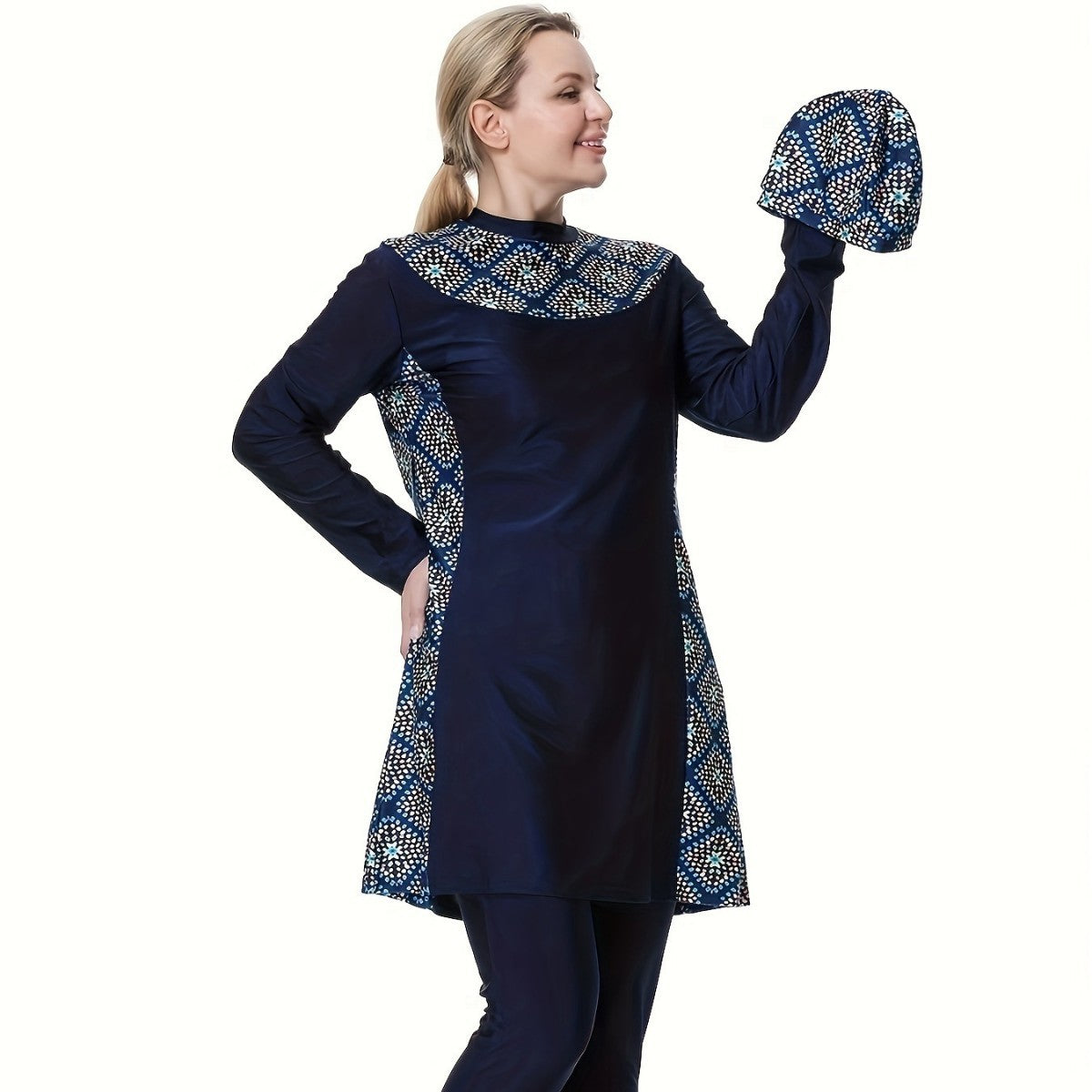 Loose Plus Size Conservative Three-Piece Swimwear