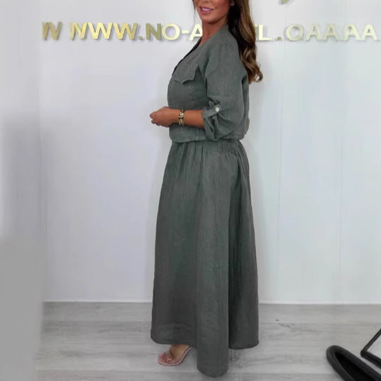 Short Cardigan & Suspender Dress Two-Piece Set