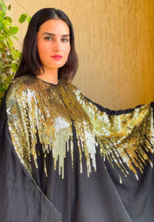 Bright Silk Abaya Dress