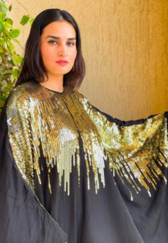 Bright Silk Abaya Dress