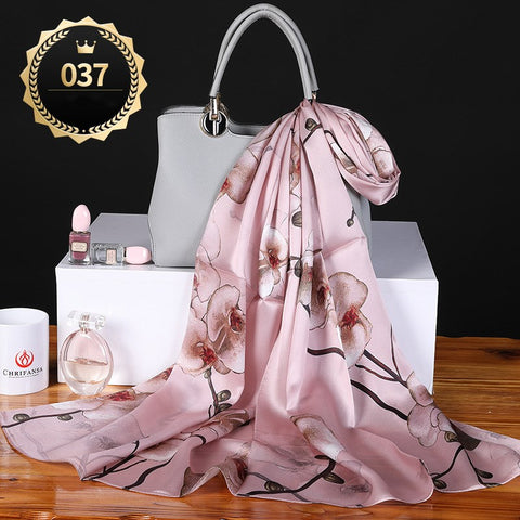 Pure Mulberry Silk Crepe Satin Scarf | Luxury First-Class Long Shawl