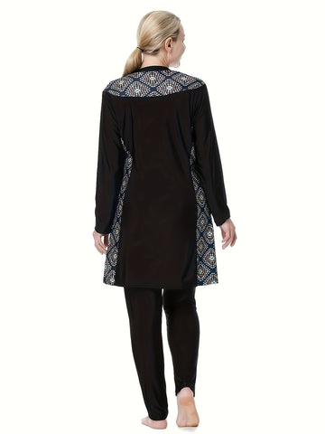 Loose Plus Size Conservative Three-Piece Swimwear