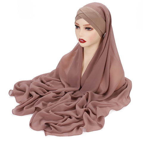 Instant Chiffon Ready-to-Wear Hijab | Effortless Pre-Stitched Daily Scarf