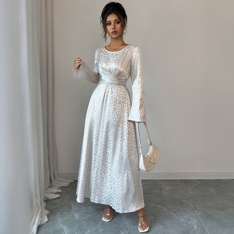 Long Sleeve High Waist Maxi Dress Women
