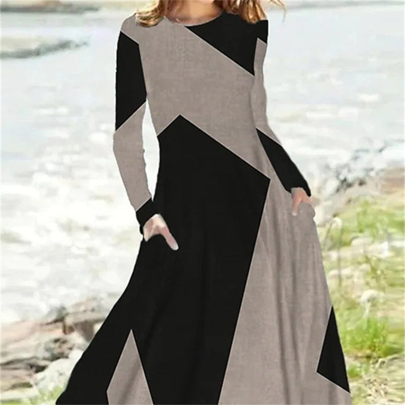 Color-Block Maxi Dress