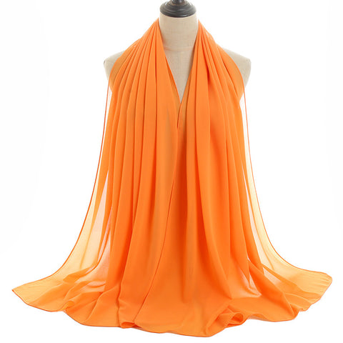 Luxury Pearl Chiffon Hijab | Premium Breathable Long Wrap Scarf