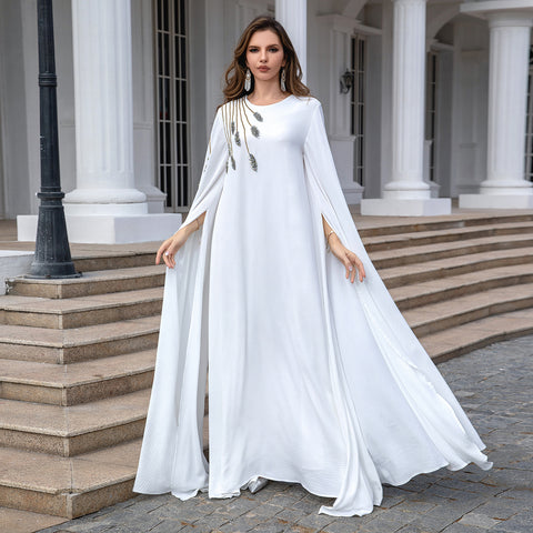 Abaya Embroidered Women's Robe Evening Gown