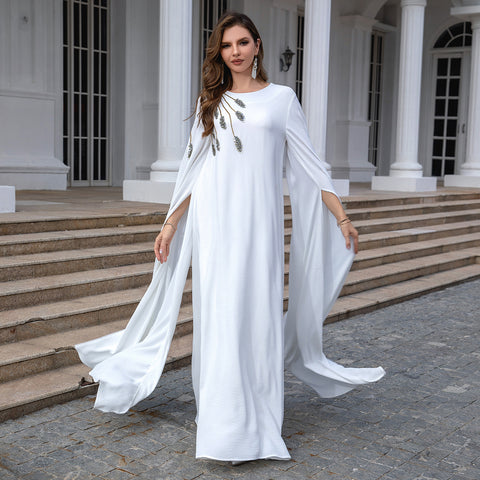 Abaya Embroidered Women's Robe Evening Gown