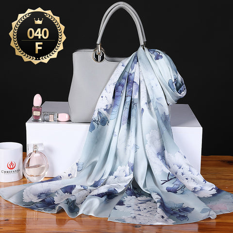 Pure Mulberry Silk Crepe Satin Scarf | Luxury First-Class Long Shawl