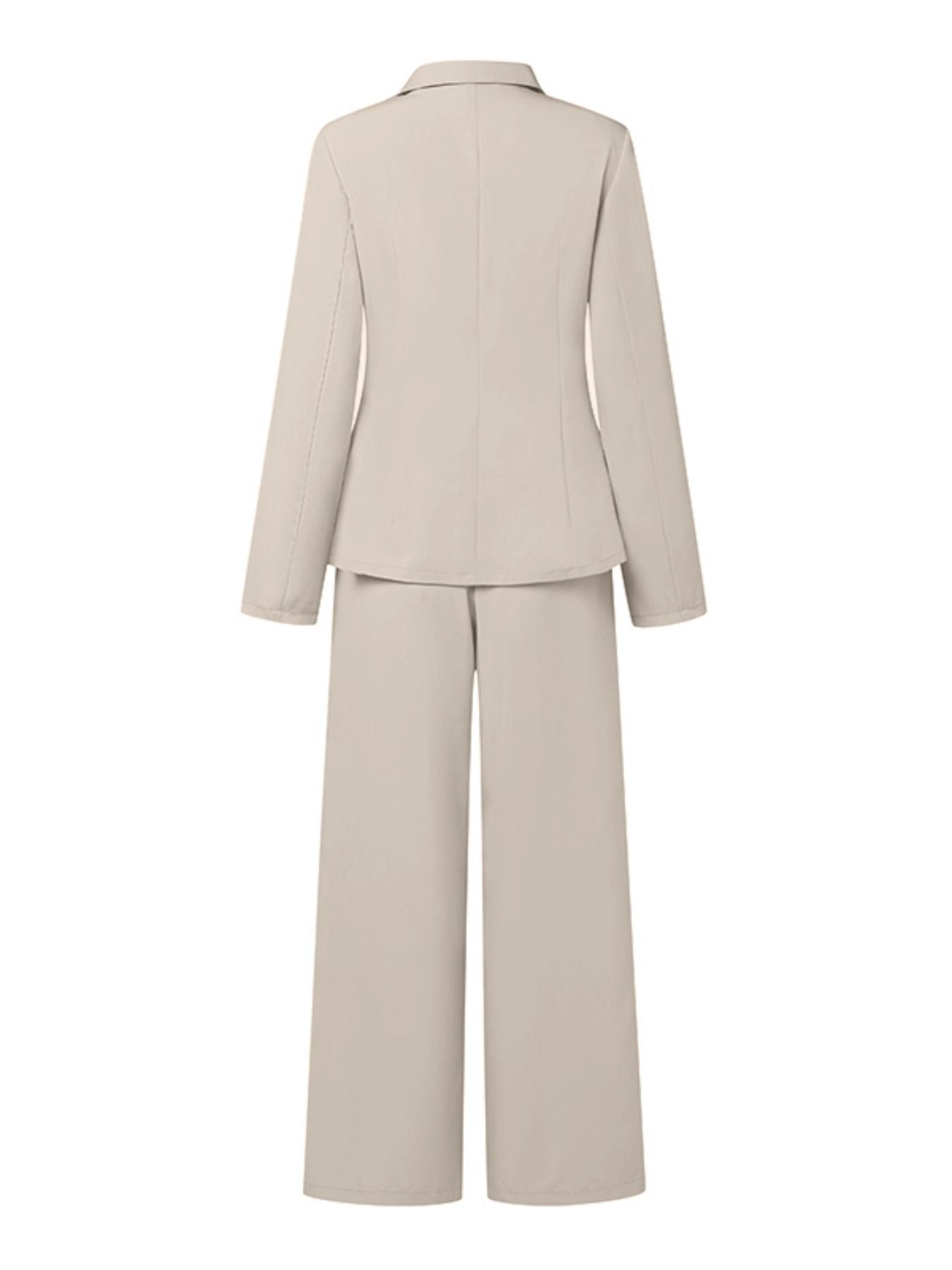 Solid Color Elegant Belted Suit For Women