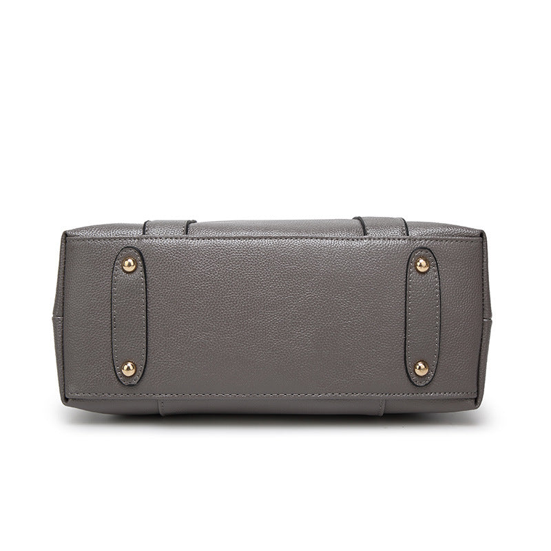 Elegant Lychee-Textured PU Leather Tote | Versatile Fashion Shoulder Bag